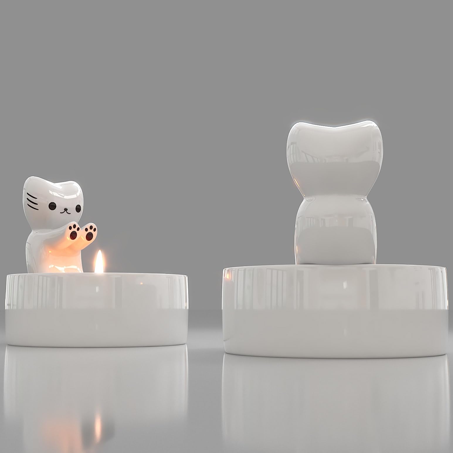 Amazon.co.jp: 猫の温まる足キャンドルホルダー かわいい