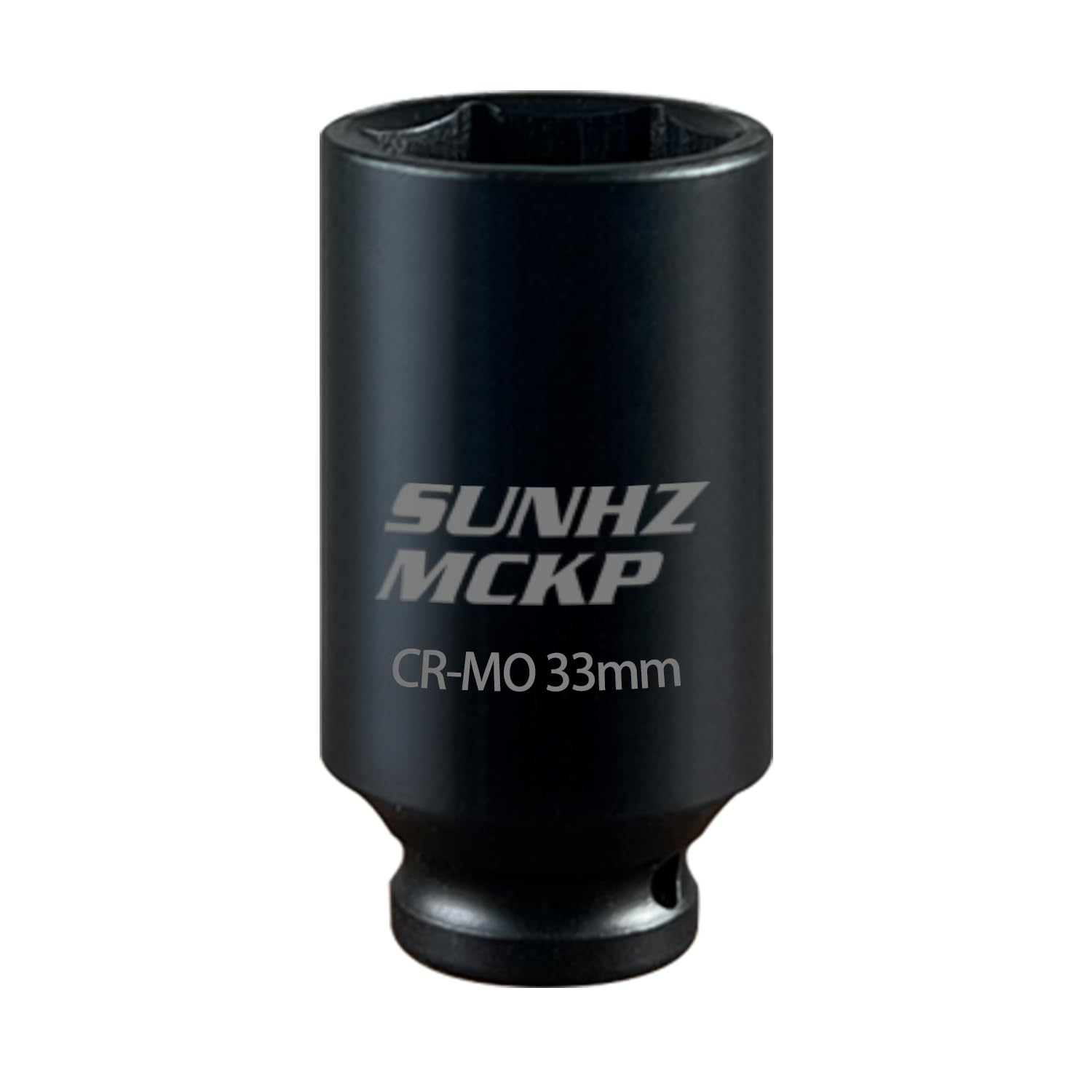 SUNHZMCKP 1/2 Inch Drive Impact Socket, Metric 33 mm Deep 6 Point Socket, CR-MO, Axle Nut Impact Grade Socket for Easy Removal