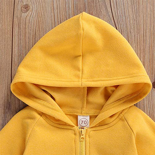 FYBITBO Infant Baby Boys Girls Clothing Zipper Hooded Jumpsuit Romper Long Sleeve Onesie Outfit Fall Winter Warm Clothes4