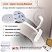 Front Load Washer Door Prop and Stopper - Magnetic Washing Machine Door Holder with 2.6-Inch Magnet Base, Removable Washer Door Stopper Keep Washer Door Open to Prevent Odors (White)