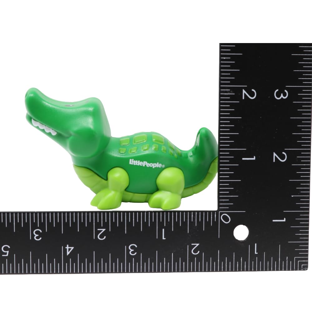 Fisher-Price Ersatzteil Little People Arche Noah Zoo Safari Dschungeltiere Spielset JLV11 - Ersatz dunkelgrüne Alligatorfigur
