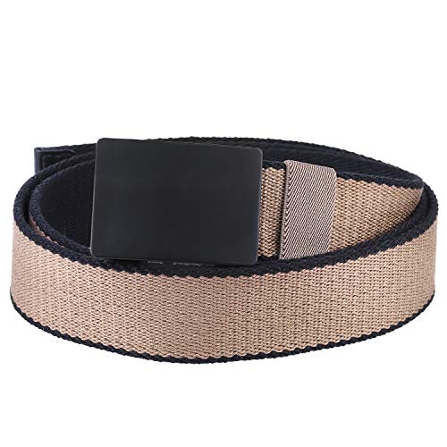Sportmusies Adjustable Canvas Web Belt for Men Golf Belts With Black Flip-Top Military Buckle2