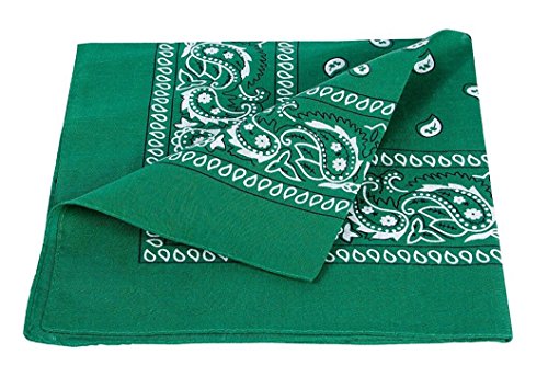 I LOVE - Pañuelo cuadrado de algodón, 56 x 56 cm, verde oscuro, longeur, 56