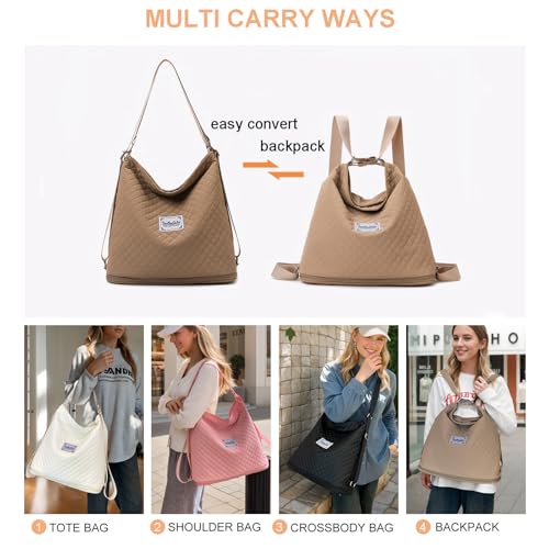 Bolso Tote Convertible 4 en 1 para Mujer Impermeable miniatura 4