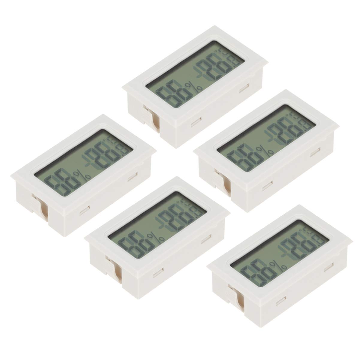 SUPVOX 10pezzi Mini Termometro Igrometro Digitale Senza Filo per Misurazione Temperatura e umidità Ambienti Interni Ed Esterni Display LCD con Prolunga Integrata per Terrari e