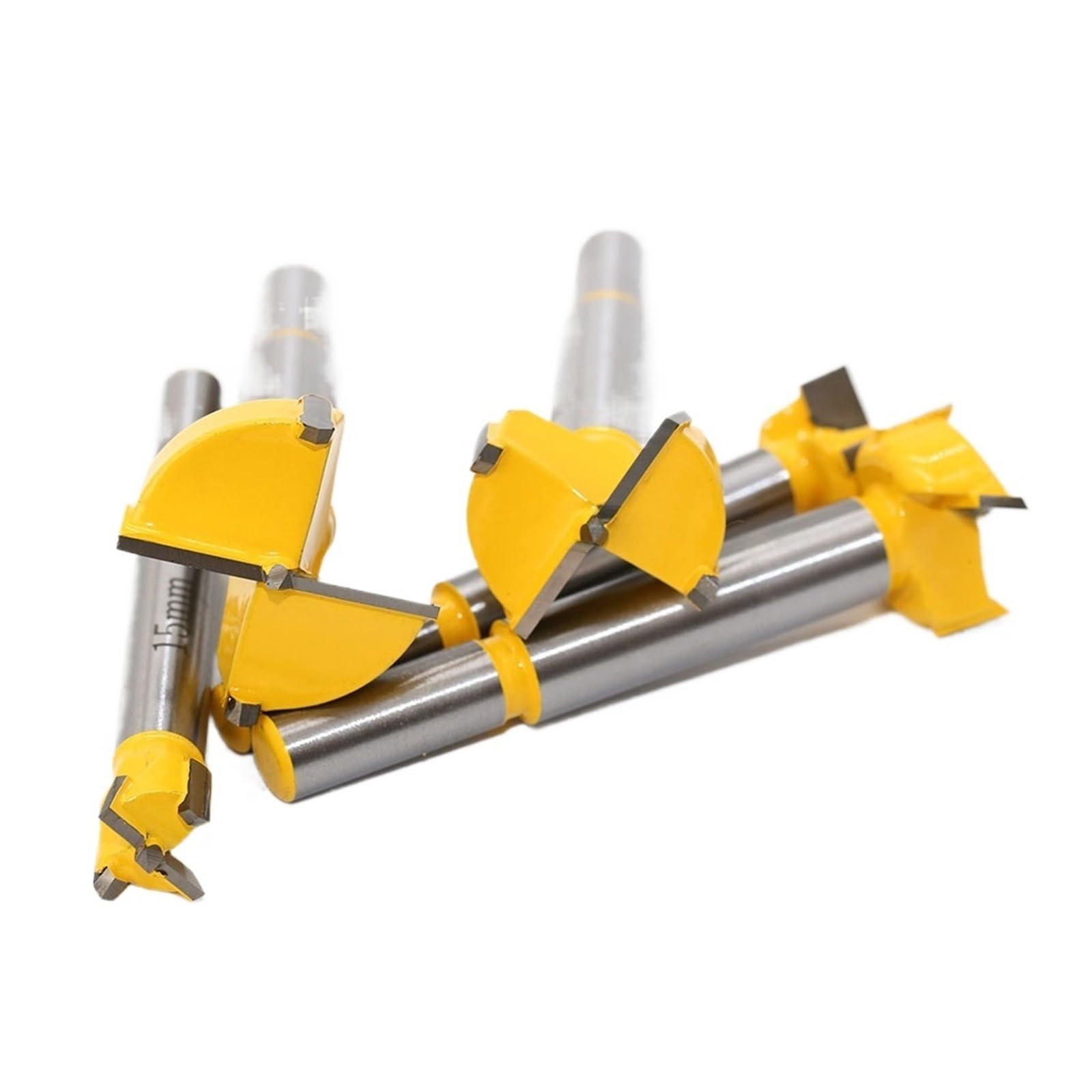 Set di 5 punte for trapano for cerniere, for carpenteria, legno, finestre, fori, trivella, foratura in legno, diametro 15, 20, 25, 30, 35 mm