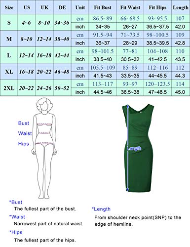 Belle Poque Vintage rockabillyjurk, jaren '50-stijl, knielange potloodjurk, bodyconjurk, etui-jurk, BP302 - Image 4