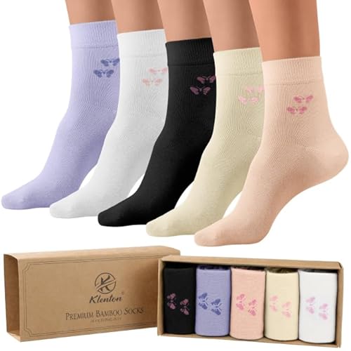 Klenton Calcetines de Bambú Mujer 5 Pares