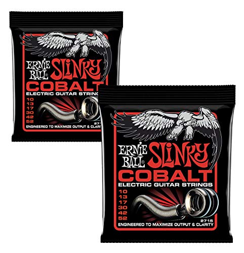 Ernie Ball Cobalt Slinky Skinny au Heavy Bottom 10–52 cordes pour guitare électrique 2715 (lot de 2) - Les Beatles, Paul McCartney, John Lennon, RIngo Starr, George Harrison Ernie Ball Cobalt Slinky Skinny au Heavy Bottom 10–52 cordes pour guitare électrique 2715 (lot de 2)
