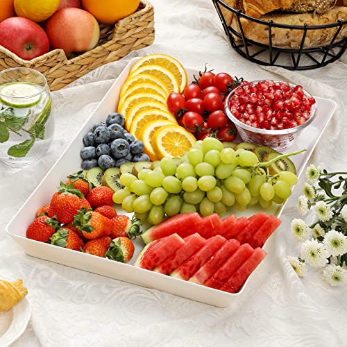 Vitever VT7-BTP4 4-Pack 16 Inch X 11 Inch Large White Serving Trays Set thumb #7