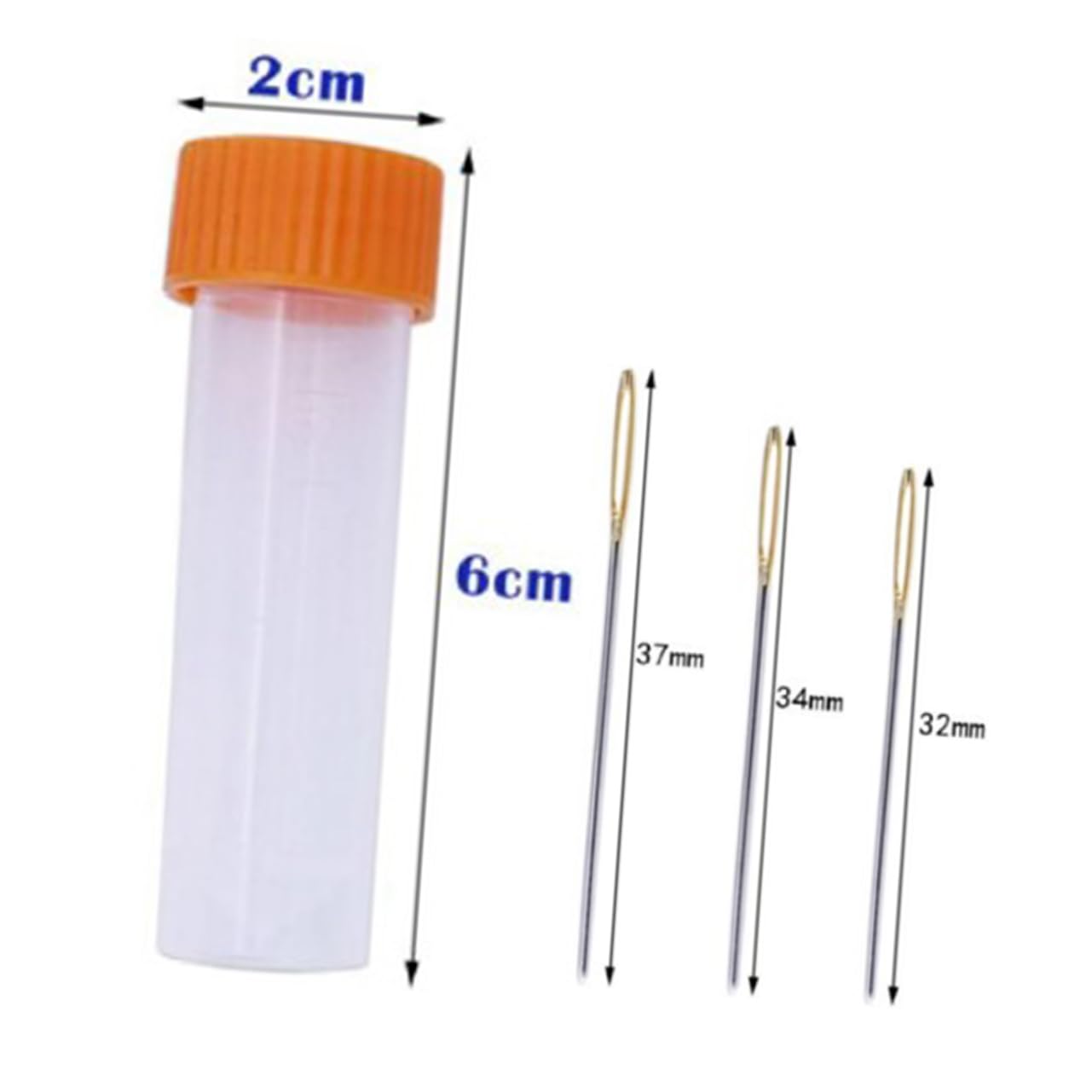 BEBEMOKO DIY Yarn Knitting Needles Set 6 Sizes Included Great for Cross Stitch Embroidery Decorative Stitching