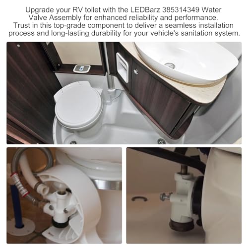 Image of 385314349 RV Toilet Water Valve Assembly for Dometic Sealand EcoVac Vacuflush, Rv Toilet Valve Replacement, Does Not Fit for Dometic 300 301 310 320