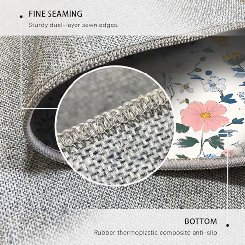 Tapis 60x90cm de style fleuri bohème parfait comme descente de lit douce et lavable - 7