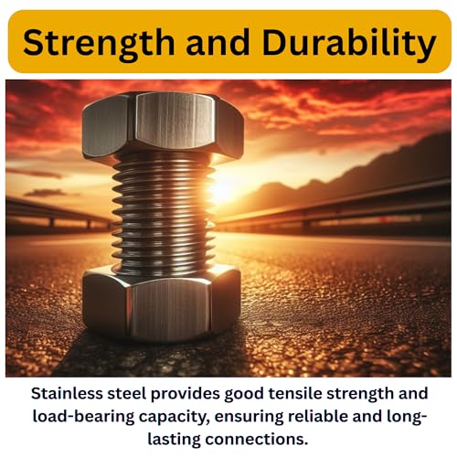 Image of Metric M4 Stainless Alloy Steel 202 Grade Full Threaded Hex Bolts Nuts and Washer Assortment Kit Set with Storage Box Pack of 570 Pcs