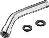 OFFO Adjustable Shower Arm Extension 15cm, Curved Shower Pipe 304 Stainless Steel with Swivel for Angle Adjustment, Universal G1/2 Inch Extension for Handheld Shower Head & Sprayer