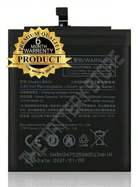 Image of Original BN34 Battery for Redmi 5A / 5A / MCG3B / MCI3B / Battery with 6 Month Warranty ****(G000133)