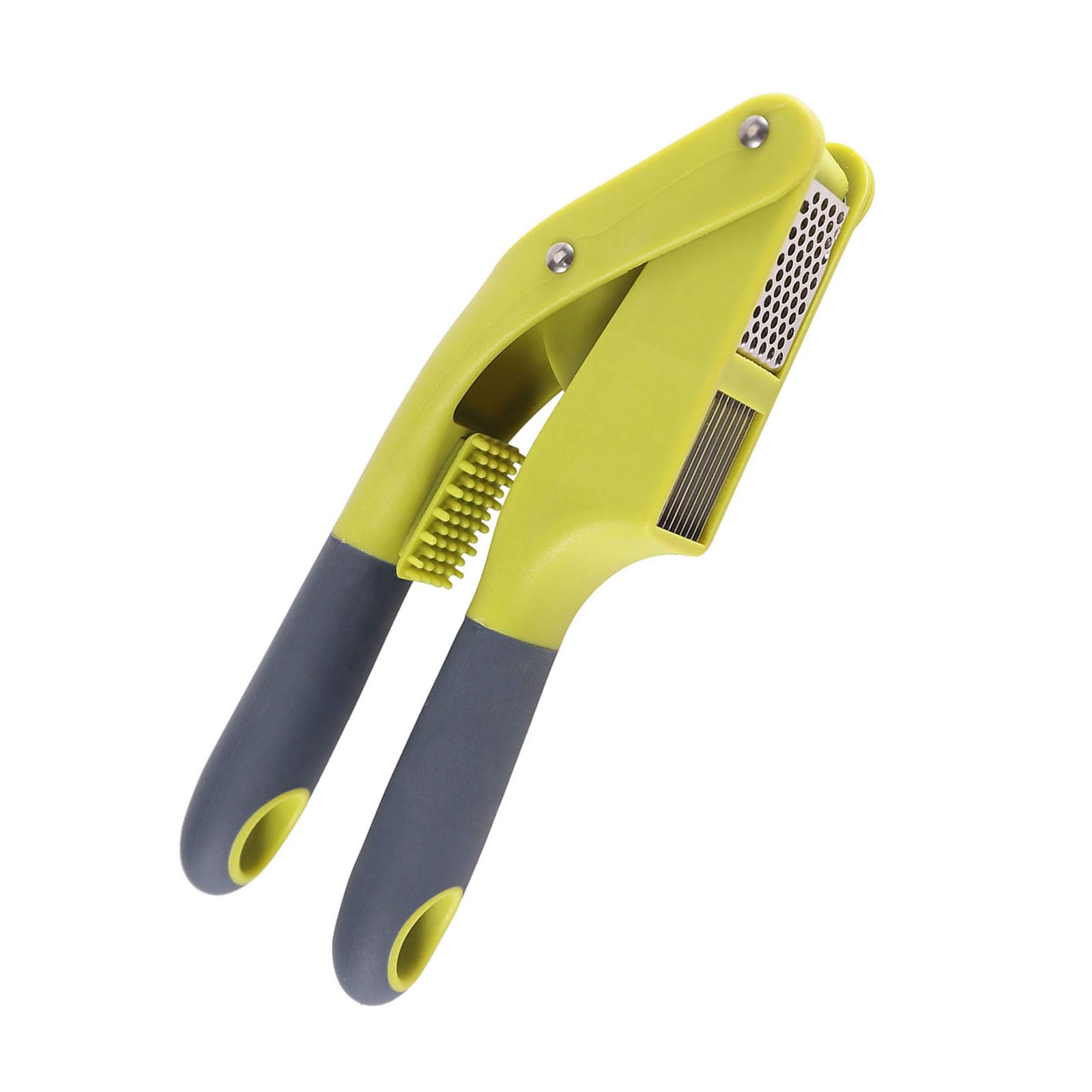 PANGBOER Easy Squeeze Garlic Press with Long Handles, Pressing Plate and Built in Cleanup Teeth, Manual Garlic Tool for Home Cooking and Meal Prep Hand Masher Aromatics Prep Tool Seasoning Crusher