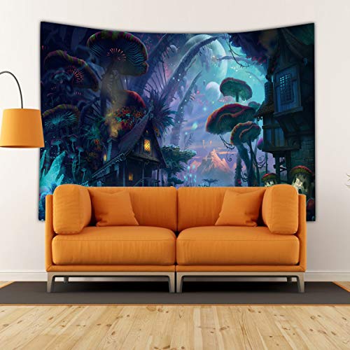 KaO0YaN Wandtapijt, wanddoek, tapijt, sprei, Indian Wall Hanging, Bed Sheet, Comforter Picnic Beach Sheet, Traumwaldhuis… - Afbeelding 4