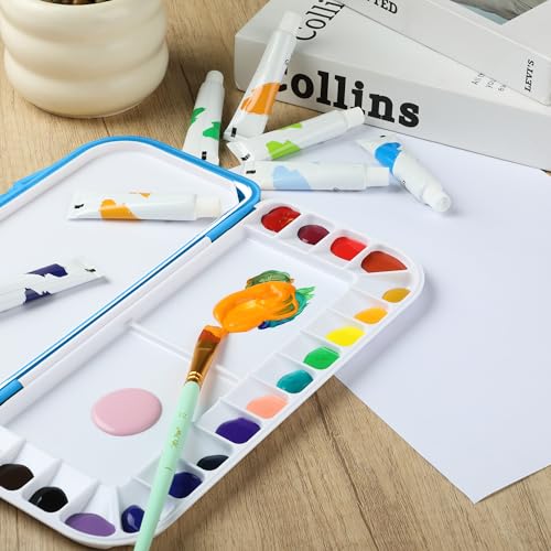 Image of Mr. Pen- Airtight Watercolor Palette with Lid, 18 Wells & 2 Mixing Areas | Lightweight Sealing Paint Palette for Travel, Painting, Watercolor Mixing, Art Class and Studio Use