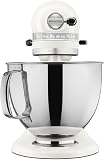 KitchenAid Robot Pâtissier - Artisan - Robot cuisine multifonctions à tête inclinable - Batteur avec 3 accessoires et Bol inox de 4,8 L - Blanc porcelaine - 2