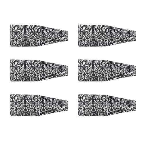 Image of DRESHOW Yoga Sports Headbands for Women Elastic Non-Slip Headbands Workout Running Hair Bands 6 Pack