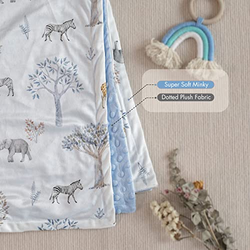 Soarwg Kids Baby Blanket Newborn Gifts, Soft Plush Blankets with Dotted Backing, Fleece Fabric Essentials for Unisex, Toddlers, Boys Girls 75x100cm (Giraffe, Elephant, Zebra) - Image 5