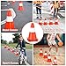 9 inch Traffic Safety Cones with Reflective Collars, [4 Pack] Orange Construction Cones| Parking Cones| Soccer Training Cones |Road Cones for Parking lot, Driveway, Sport and Driving Training