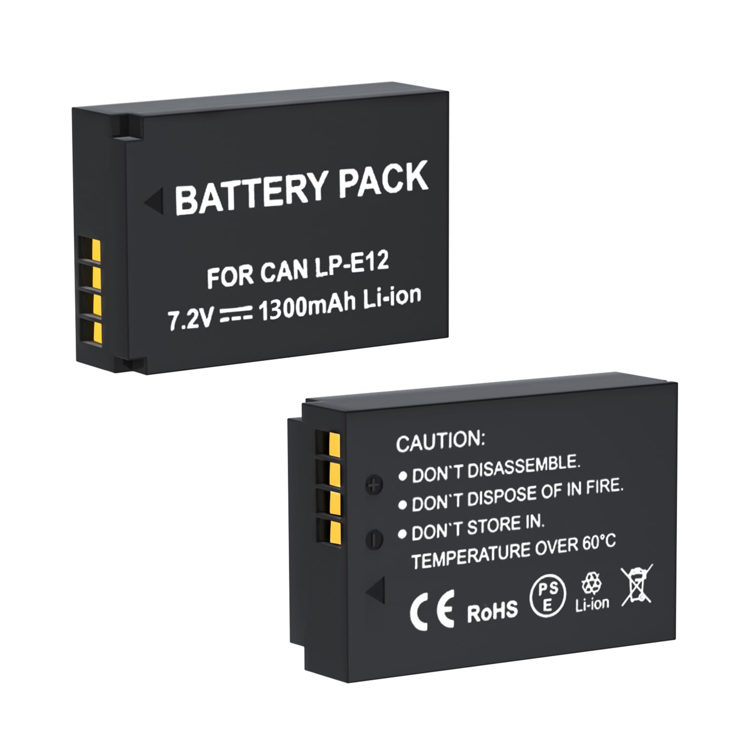 Amazon.com : LP LP-E12 Battery 2-Pack 1200mAh Batteries for Canon
