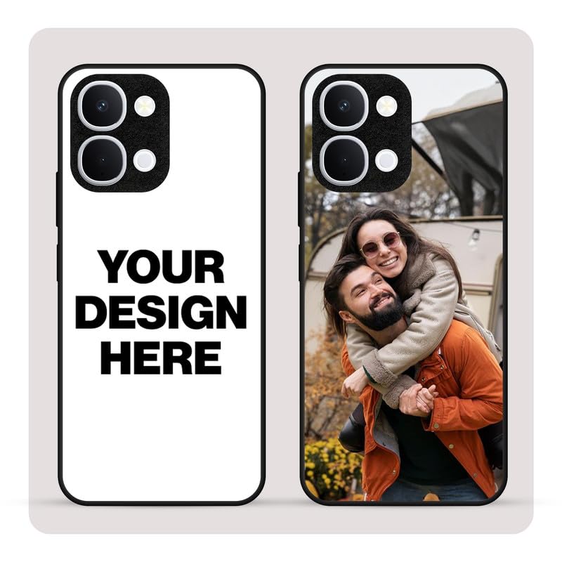 Image of Personalized Back Cover for Vivo T5x | Custom Case with Name, Photo or Logo | PrintShield Hybrid with Soft TPU Grip & Scratch Protection