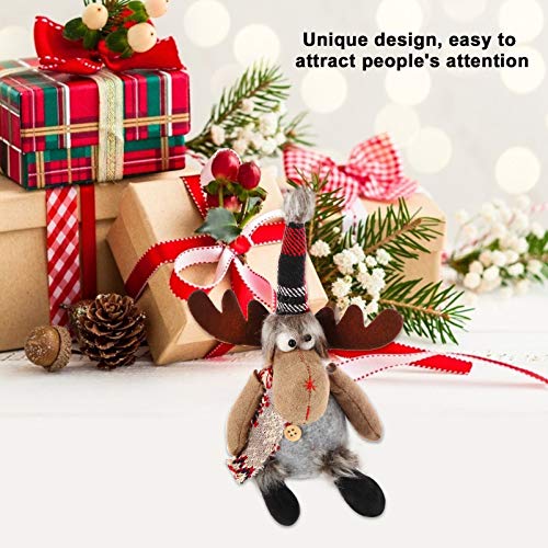 Enfeites de rena Amosfun de Natal com rena de pelúcia, decorações de rena, enfeites de árvore de Nat