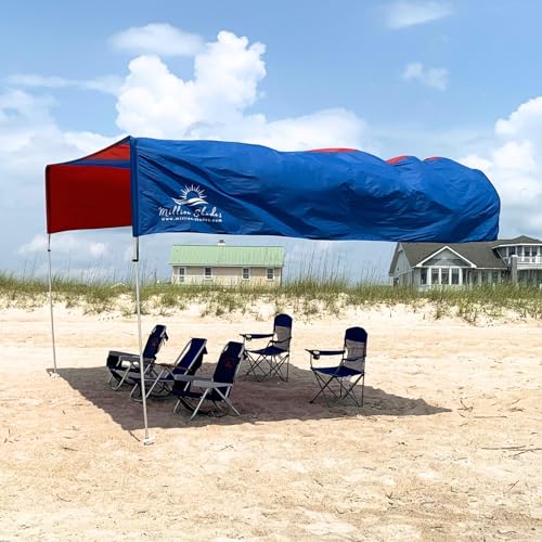 Ultimate Flying Beach Shade | Most Innovative Beach Shade Canopy with UPF 50+ Sun Protection | Sun Shade Beach Canopy with Lightweight, Easy Setup & 360° Views (Original Flying Beach Shade)