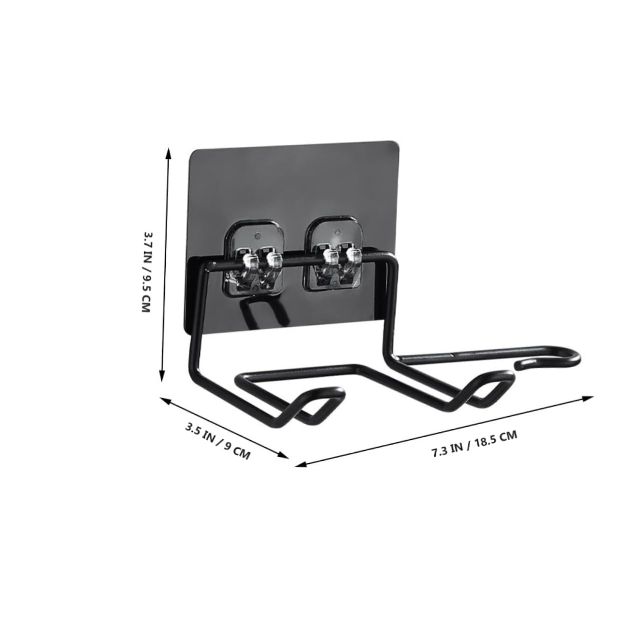 MUSISALY Universal Hair Dryer Rack Wall Mounted Hanger Adhesive Hair Dryer Holder Hair Dryer Holder for Wall 2packs