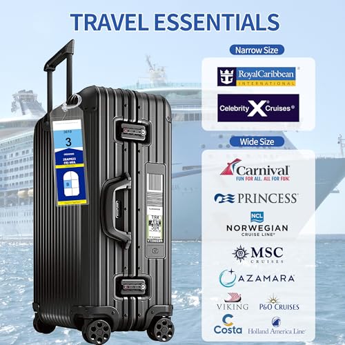 Image of SEAVILIA 40 Pack Cruise Luggage Tags Holder for Royal Caribbean and Celebrity Cruise Ships, Travel & Cruise Essentials 2026-2027