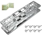 PASSEND FÜR ALLE STANDARD EU Kennzeichen mit den Massen 52cm x 11cm. (Außenmaße der Kennzeichenhalter 530mm x 130mm ) .