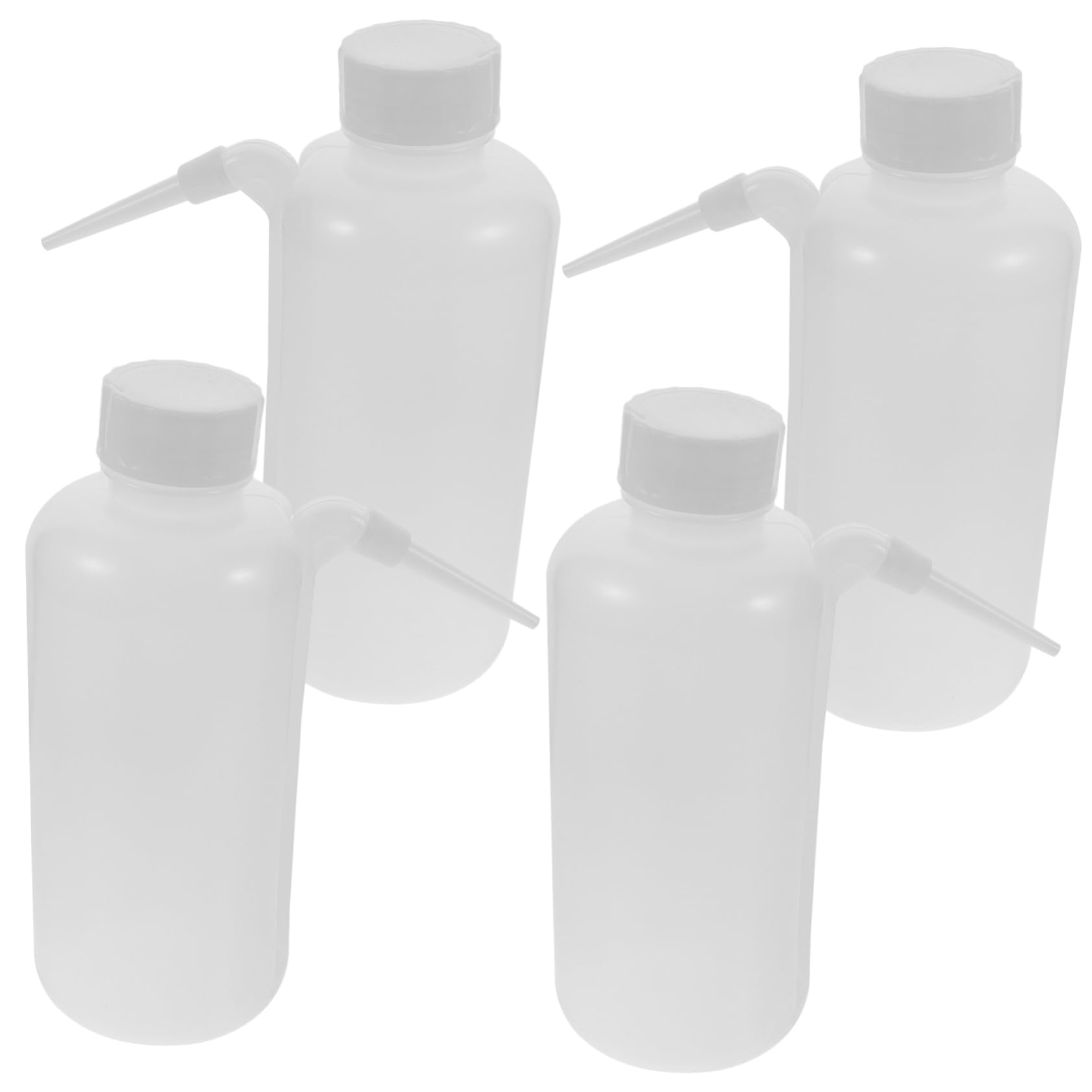 STOBAZA Multi-functional Plastic Alcohol Bottles Side Tube 500ml Wash Bottles for Refill