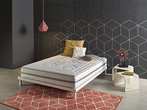 SIMPUR RELAX | COLCHÓN VISCO NATUTRAL BIO REST FOAM®|26 CM GROSOR | FIBRAS NATURALES|TOTALMENTE HIPOALERGICO|100 % FABRICADO SIN SUSTANCIAS NOCIVAS|SOPORTE PERFECTO ALTA CALIDAD|GRAN CONFORT(135x190)