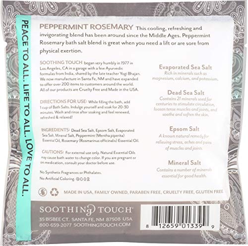 Soothing Touch 308022-08 Bath Salts Pouch, Peppermint Rosemary thumb #1