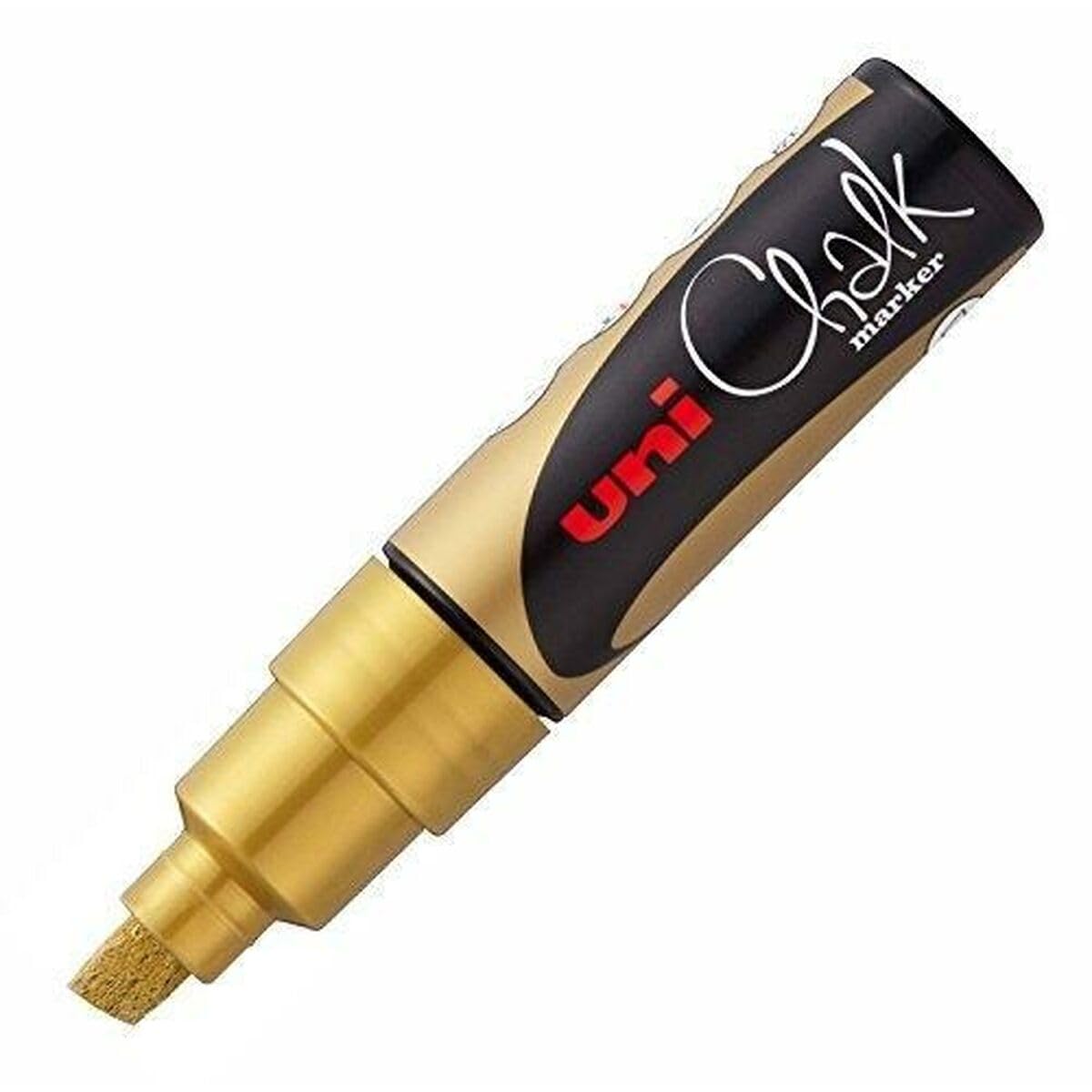 Uni-Ball Pennarelli a gesso liquido PWE-8K oro (6 pezzi)