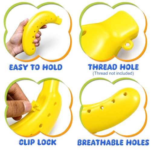 Image of VGRASSP Pack of 4 Banana Storage Case For Kids - Banana Box For School And Outdoor - Color As Per Stock