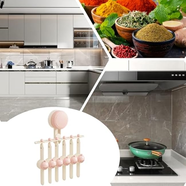 Suction Cup Storage Holder - Seasoning Bag Sealing Clip | Space-Saving Organizer for Pepper Salt Dining Home Wall Fridge Door Cabinet Organization