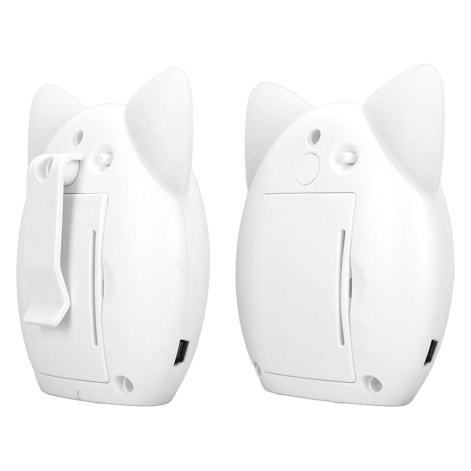 Baby Monitor Audio Digitale Wireless, Monitor Wireless Baby Voice Facile da Trasportare Trasmissione con Crittografia Digitale a Voce Chiara Bellissimo Modello con Luce Notturna per la Casa (Bianco)