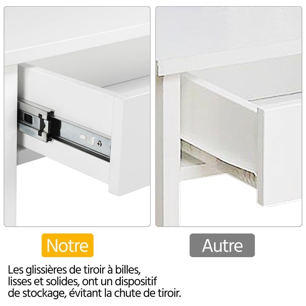 Yaheetech Table Console en Bois MDF Meuble d'Entrée avec 2 Etagère de Rangement Design en Forme X pour Salon Couloir Table d'appoint Blanc 80 × 30 × 80 cm | Console blanche en bois, style vintage, meuble auxiliaire de rangement pour canapé, salon, couloir