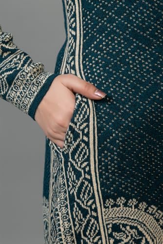 Image of ColorChakra Woolen Kurta Palazzo Set for Womens Winter wear Wool Kurti Sizes M to 4XL