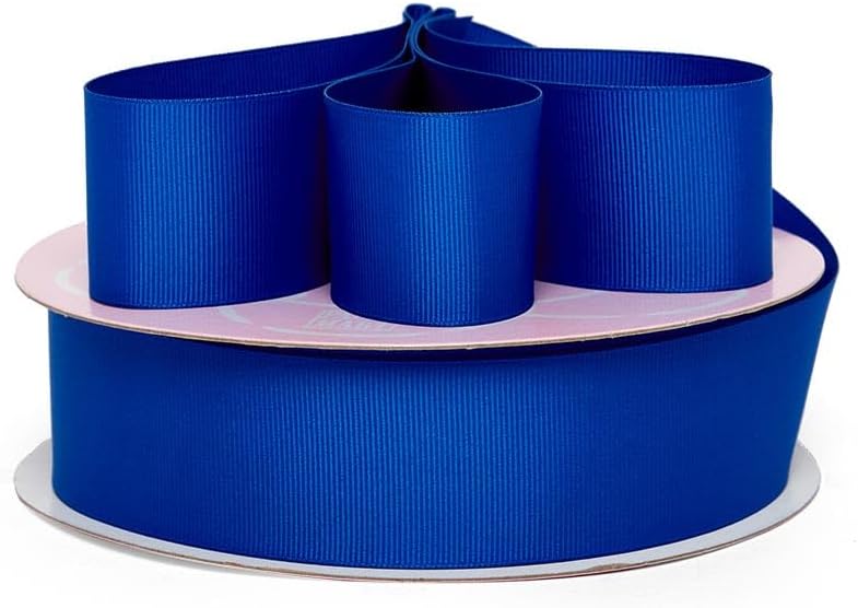 ロイヤルブルー グログランリボン 7/8インチ X 50ヤード