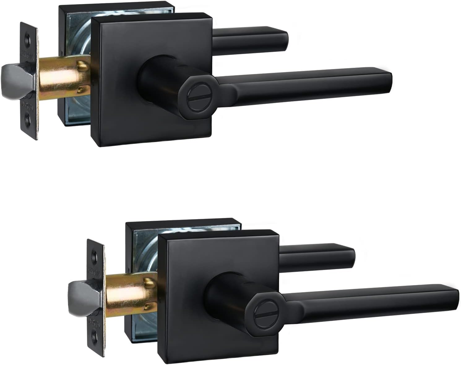 HISAFE Privacy Door Lever, Bathroom Door Lock, Bedroom Door Handle