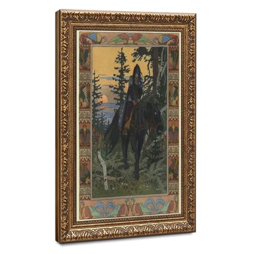 Toile Ivan Bilibin Cavalier Noir pour sublimer le mur de votre salon cosy
