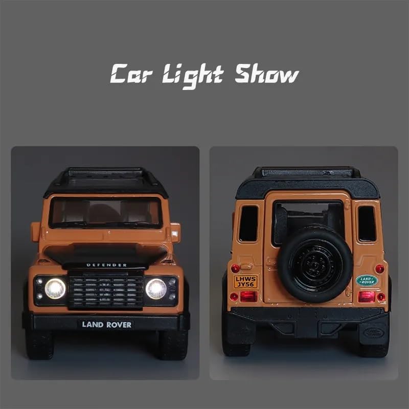 Image of VARIYA ENTERPRISE 1:32 New Defender 110 Scale Model Car - Exclusive Alloy Metal Pull Back Die Cast Car Toy with Openable Doors, Light & Music - Best Gifts for Kids【Colors as Per Stock】
