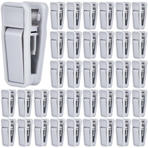 KISEER 40 Pcs Plastic Baby Hanger Clips Slim-line Finger Clips Set for Clothes Hanger Velvet Hanger (Grey)