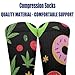Meaudiwes Fashion Dress Decor Socks, Comfortable Work Leisure Sports Socks For Girls And Boys Alien Donut Pot Leaf Weedleaf Pizza Black