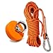 Woodland Home Magnet Fishing Kit 330LB with Rope 2000LB, Gloves and Durable Orange Rubber Protector, Neodymium Rare Earth Magnet, Fishing Magnet 2.36 inch